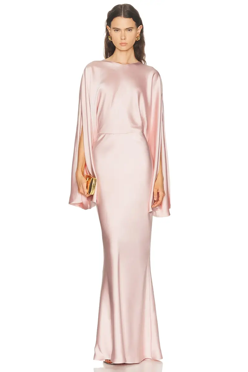 Norma Kamali Reverse Long Sleeve Obie Gown