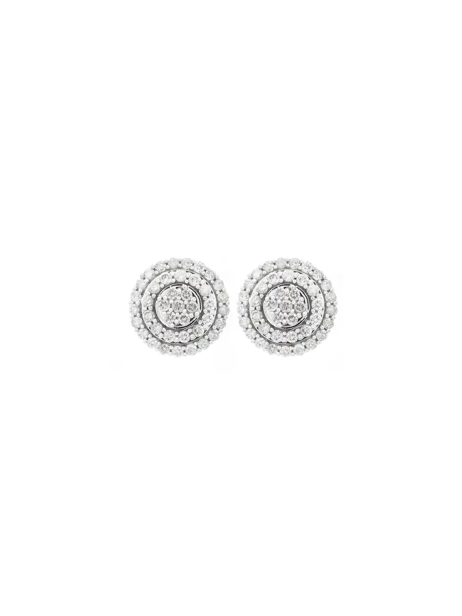 Wish Fine Jewelry 1.20ct Diamond 14K Gold Illusion Stud Earrings