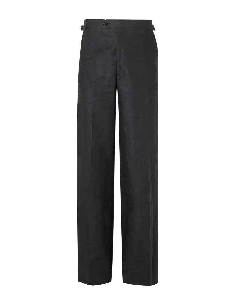 Husbands Wide-Leg Linen Suit Trousers - Men