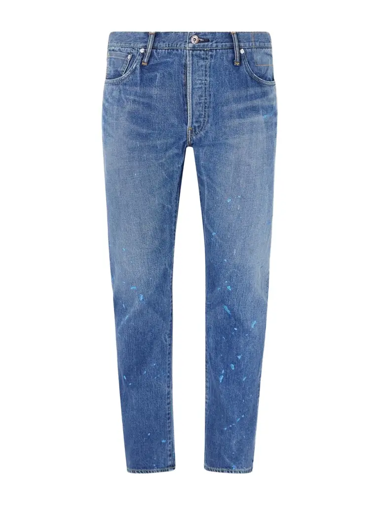 Visvim Social Sculpture 11 Slim-Fit Straight-Leg Paint-Splattered Jeans - Men
