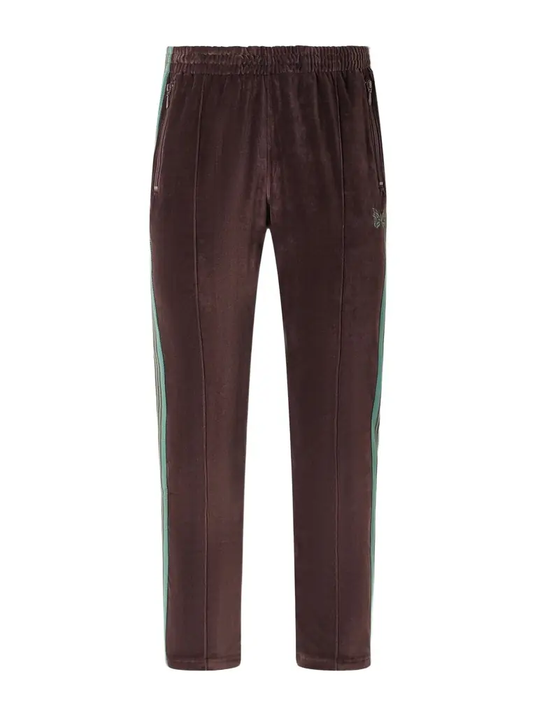 Needles Bootcut Logo-Embroidered Striped Velour Track Pants - Men