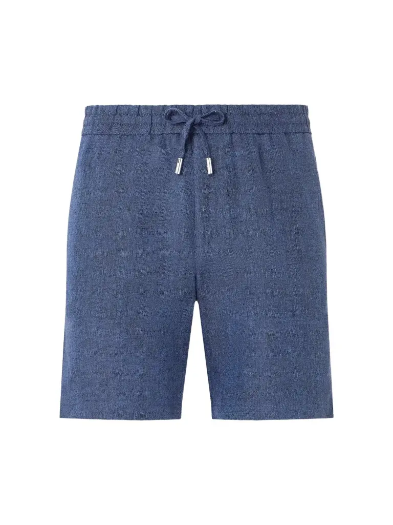 MR P. Straight-Leg Herringbone Linen Shorts - Men