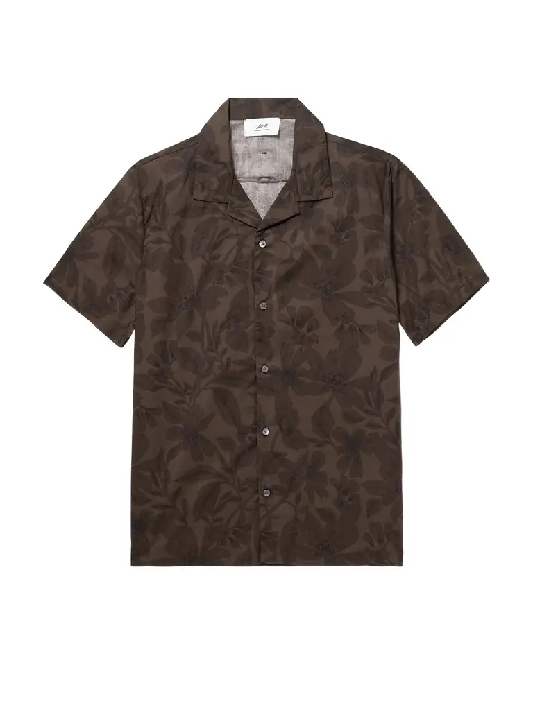 MR P. Camp-Collar Floral-Print Cotton Shirt - Men