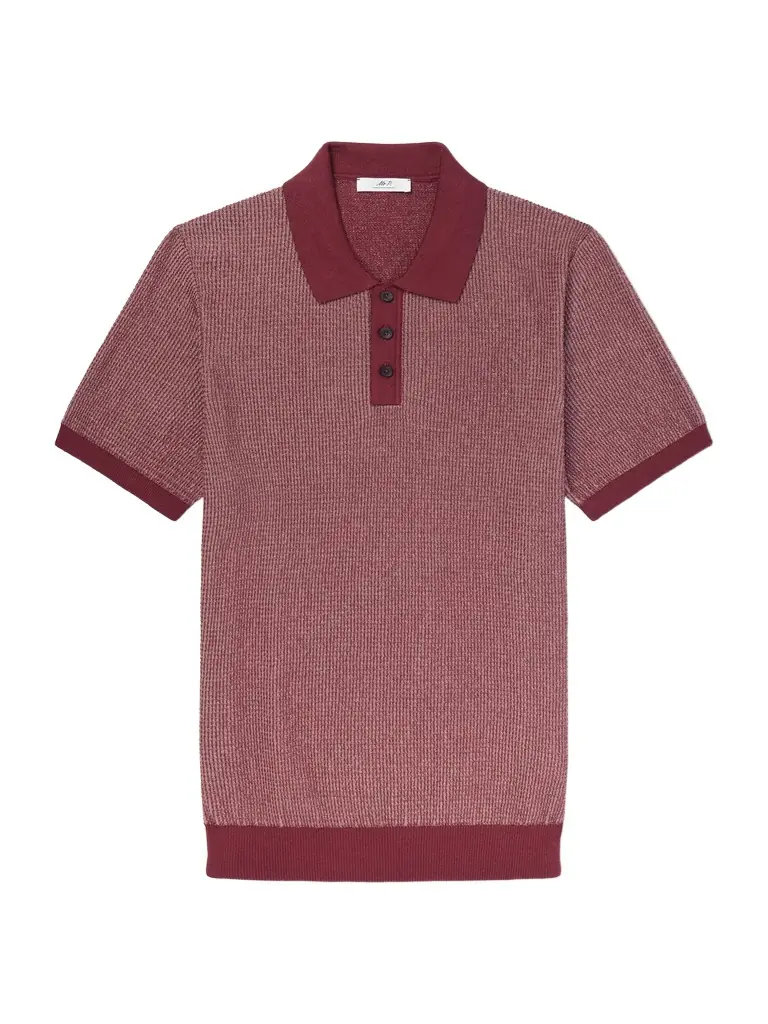 MR P. Honeycomb-Knit Silk and Cotton-Blend Polo Shirt - Men