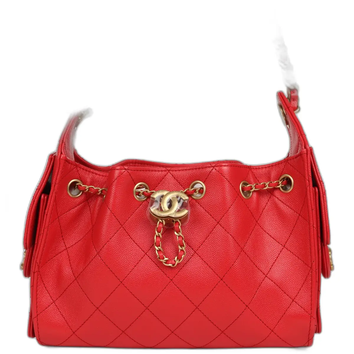 Chanel Chanel Mini 25 Hobo Bag Dark Red Caviar Antique Gold Hardware