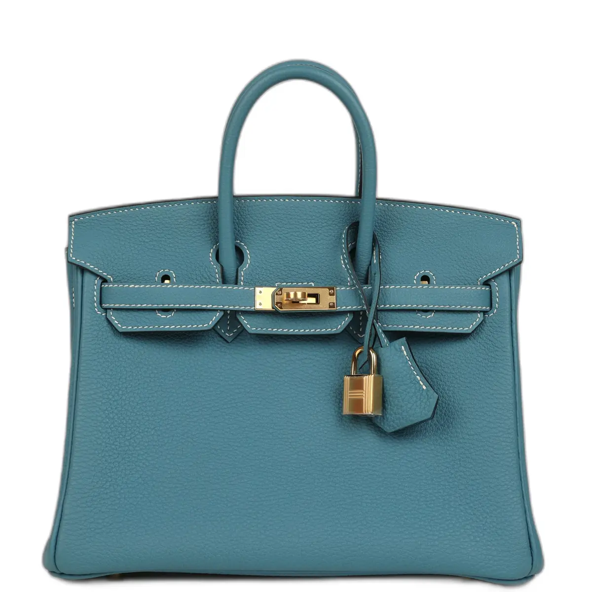hermes Hermes Birkin 25 Blue Jean Togo Gold Hardware