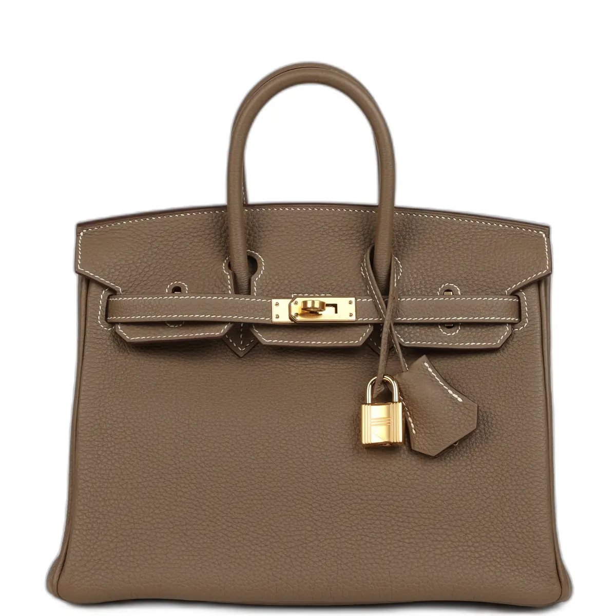hermes Hermes Birkin 25 Etoupe Togo Gold Hardware - Women's Bags