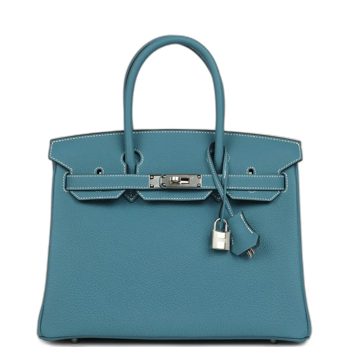 hermes Hermes Birkin 30 Blue Jean Togo Palladium Hardware