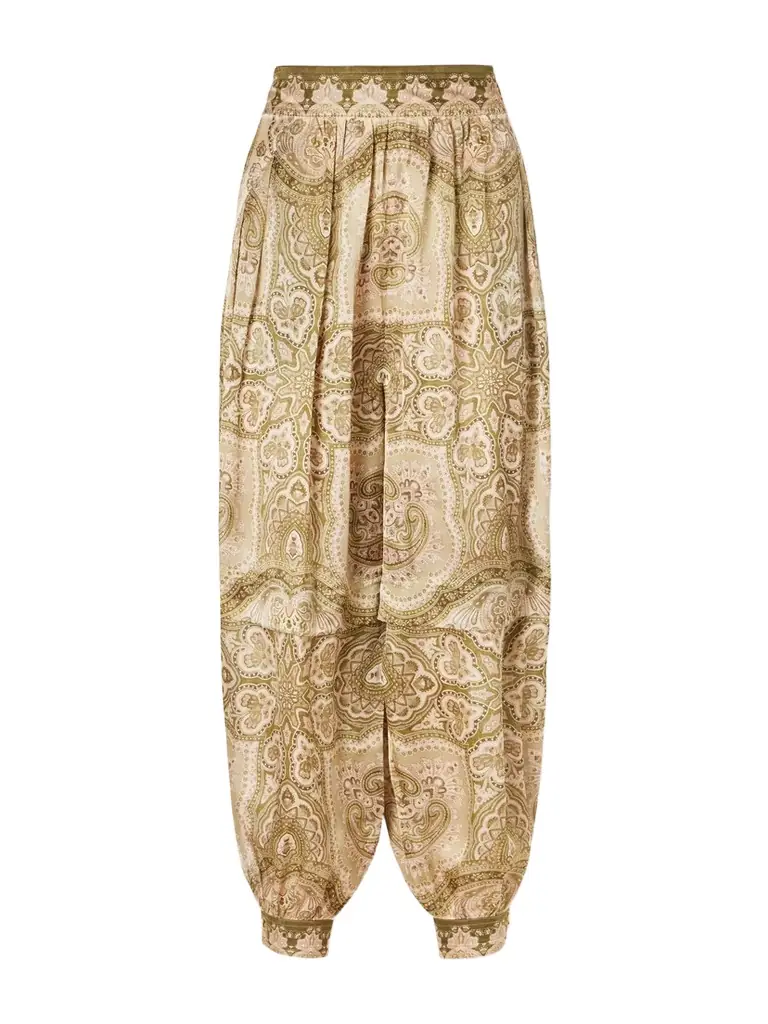 Zimmermann Luna Printed Silk Balloon Pants