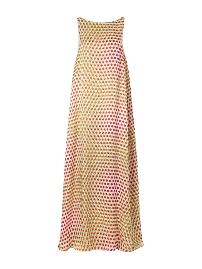 Dries Van Noten Polka-dot Silk-satin Maxi Dress