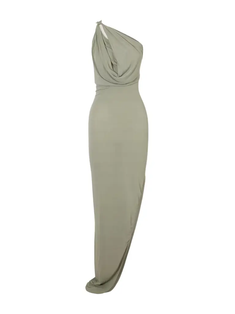 Rick Owens Aaliyah One-shoulder Jersey Gown