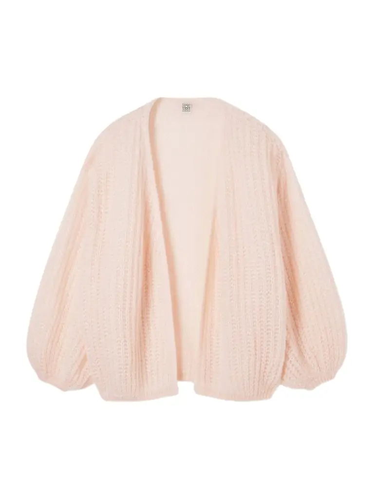 TOTEME Open-knit Mohair-blend Cardigan