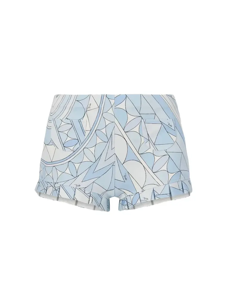 PUCCI Pleated Printed Cotton-jersey Shorts