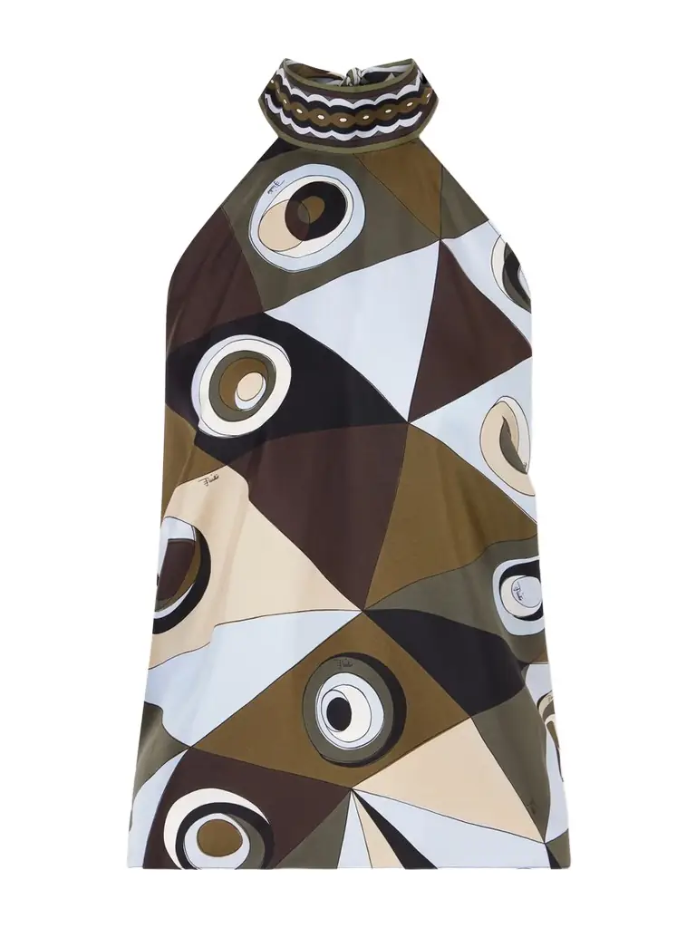 PUCCI Printed Silk-twill Top