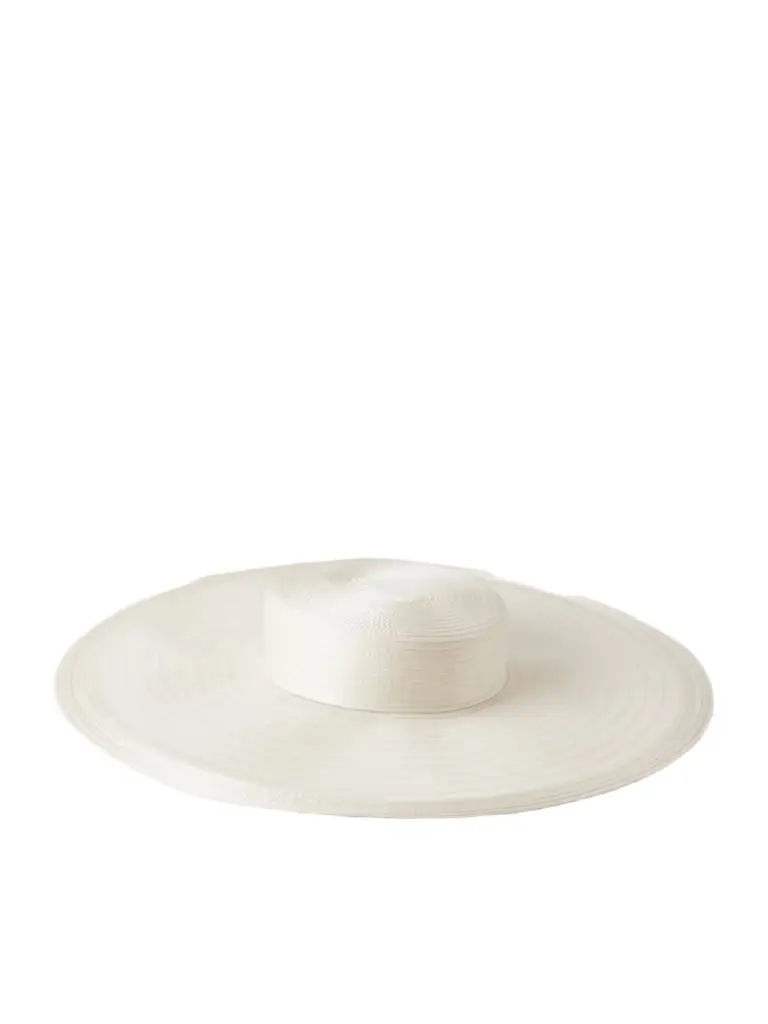 Gigi Burris Walton Boater Satin-trimmed Crinoline Sunhat