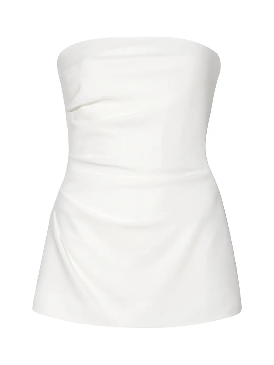 Proenza Schouler Damea Matte Double Crepe Strapless Top