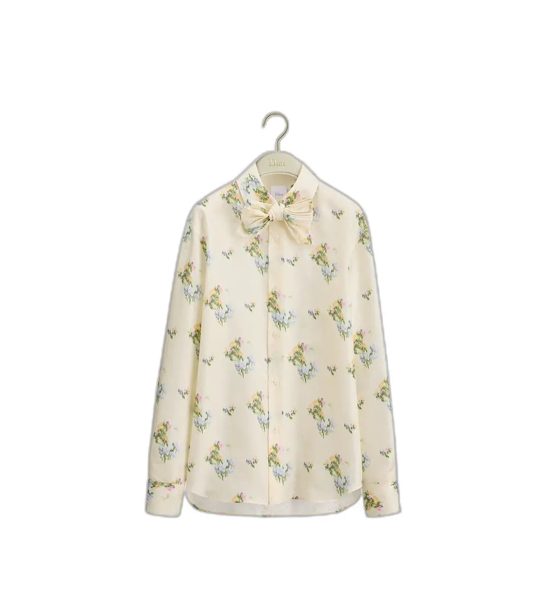 Blouse with Removable Bow Tie