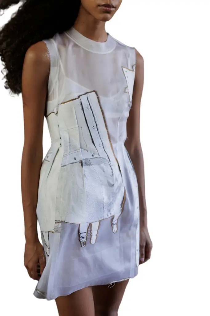 Jason Wu Collection FIT AND FLARE MINI DRESS WITH LINGERIE JACQUARD