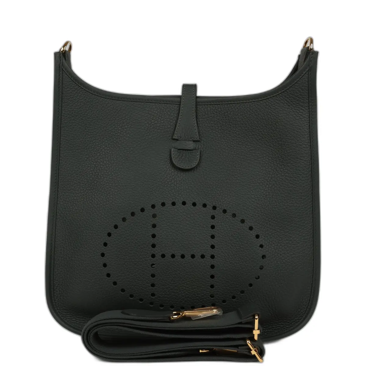 hermes Hermes Evelyne III PM Vert Mangrove Clemence Gold Hardware