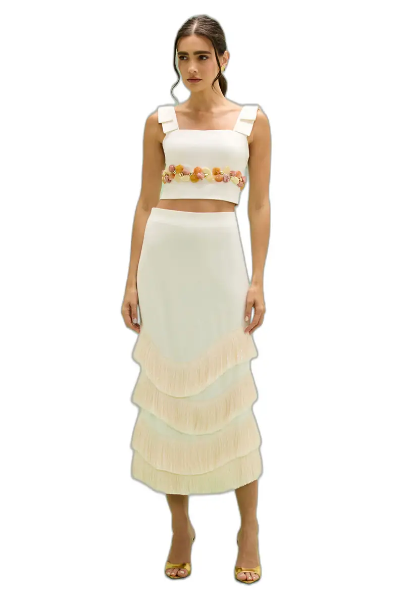 PatBo GABRIELA LINEN MIDI SKIRT