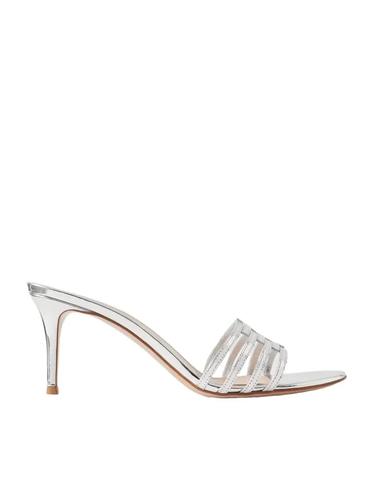 Gianvito Rossi 70 Metallic Leather Sandals