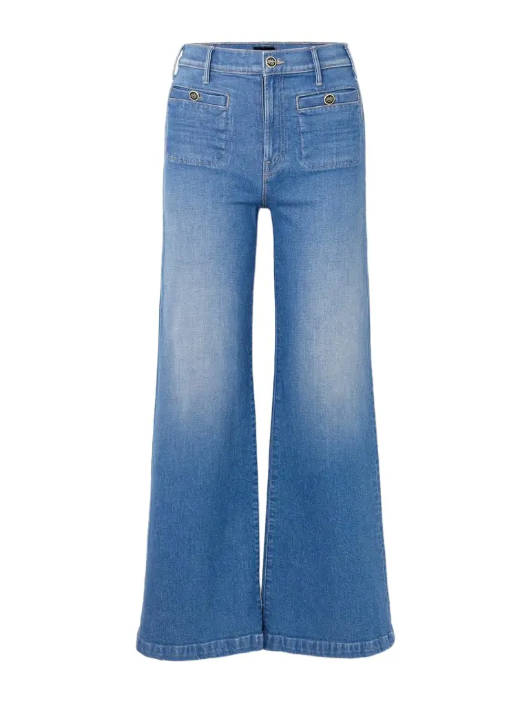 Mother Stashed Hustler Roller Sneak High-rise Bootcut Jeans