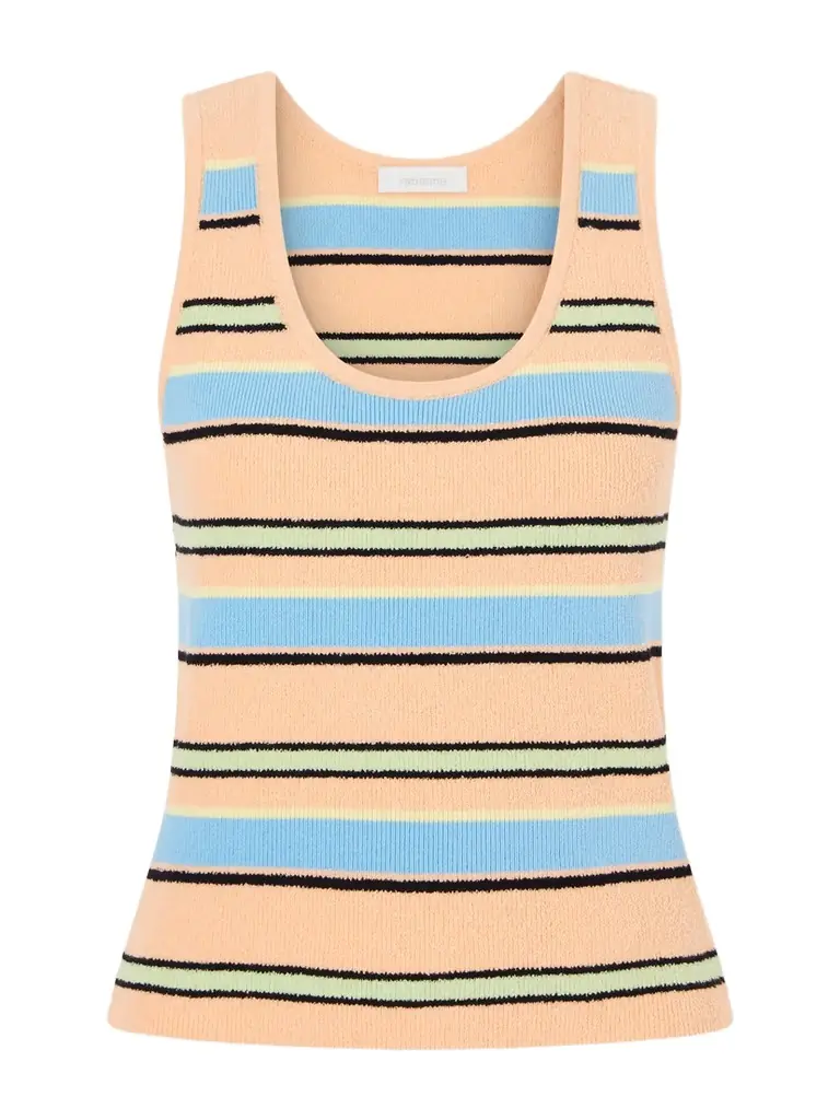 Rabanne Striped Cotton-blend Terry Tank