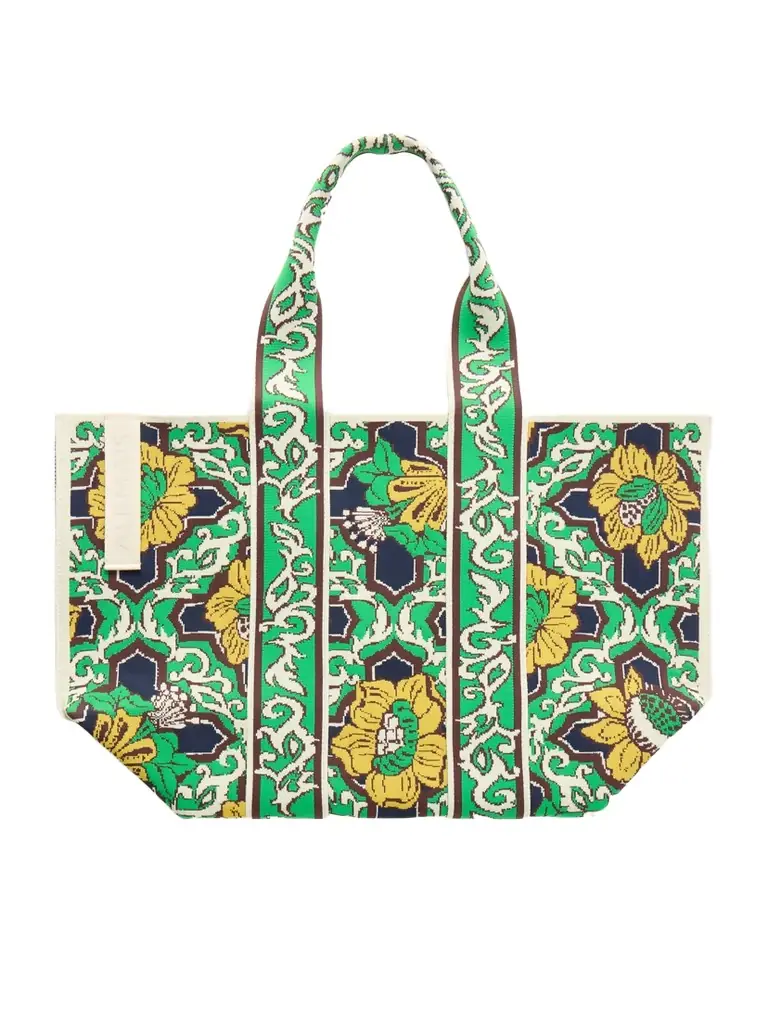 ALÉMAIS Liana Recycled Jacquard-knit Tote