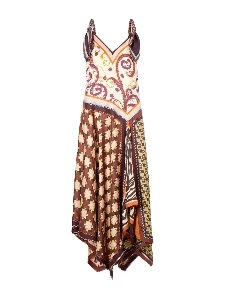 ALÉMAIS Wilson Silk Twill Midi Dress