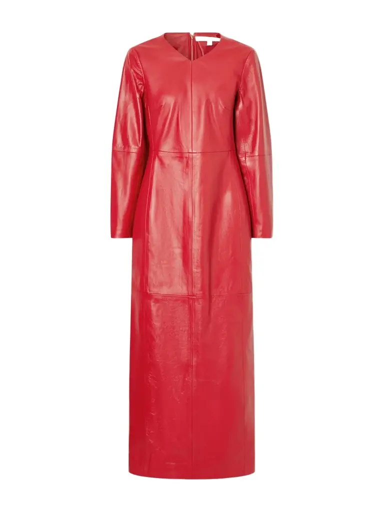 revolve red leather dress Di Petsa Healing Of A Broken Heart Mini Dress in Red