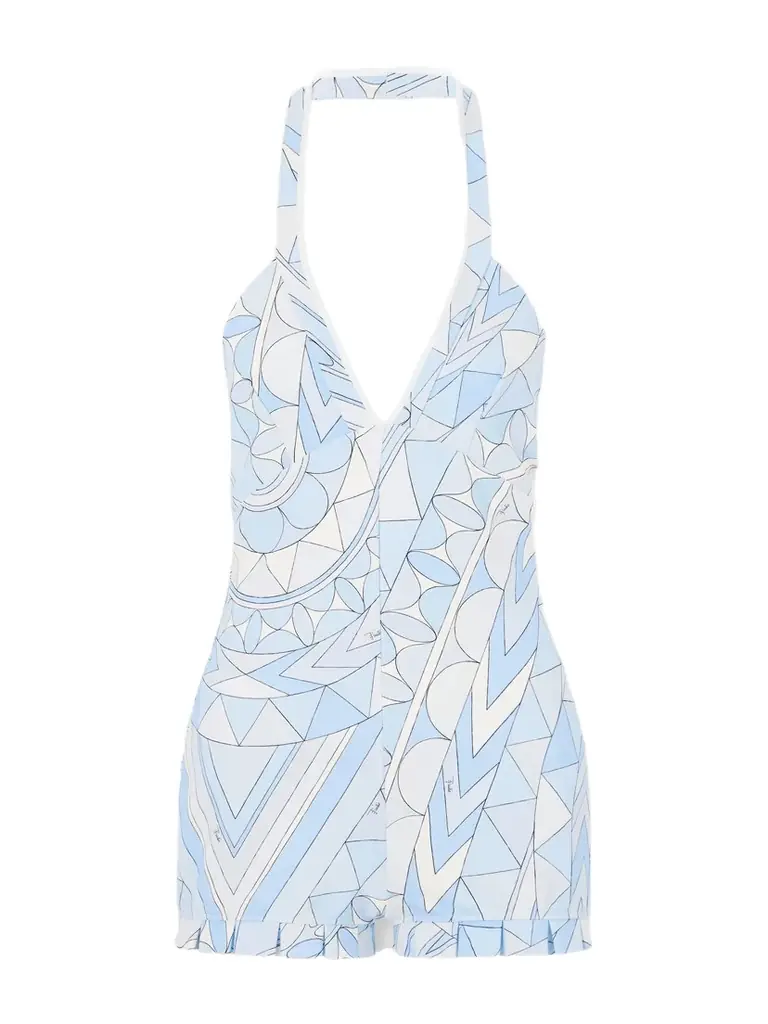 PUCCI Printed Jersey Playsuit