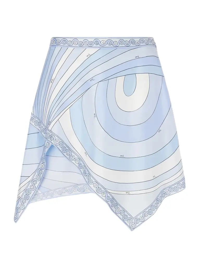 PUCCI Printed Silk-twill Mini Wrap Skirt