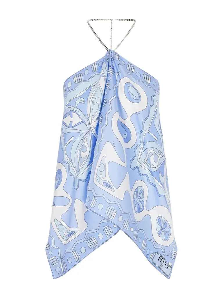 PUCCI Printed Silk-twill Top