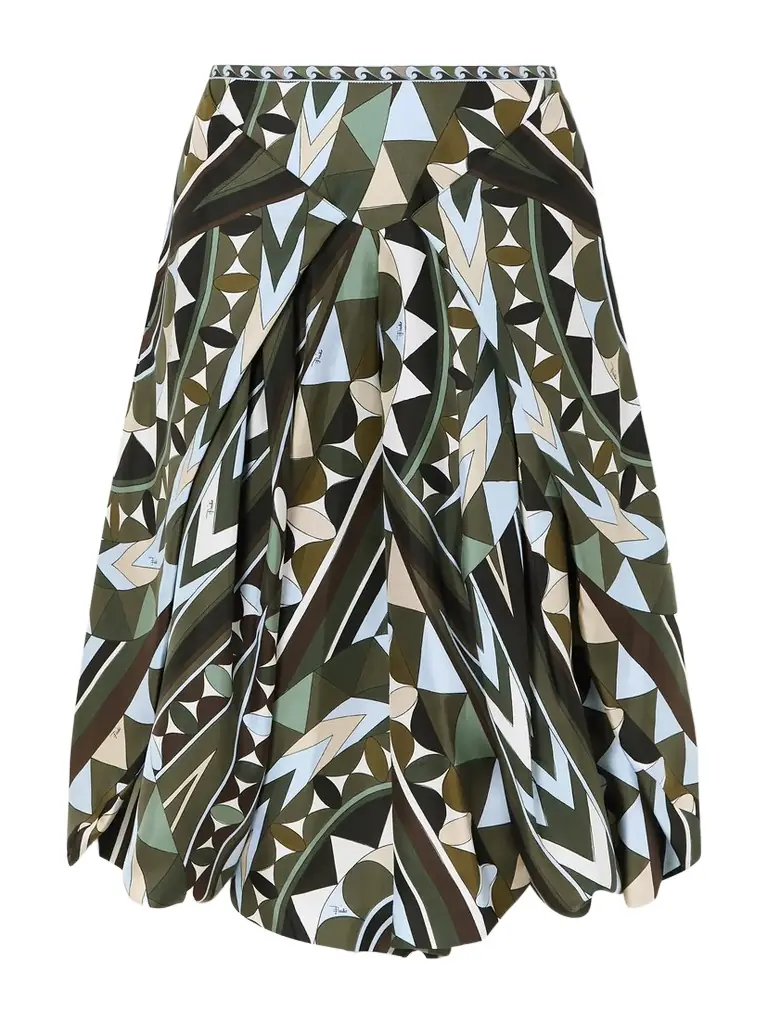 PUCCI Printed Silk-twill Wide-leg Pants