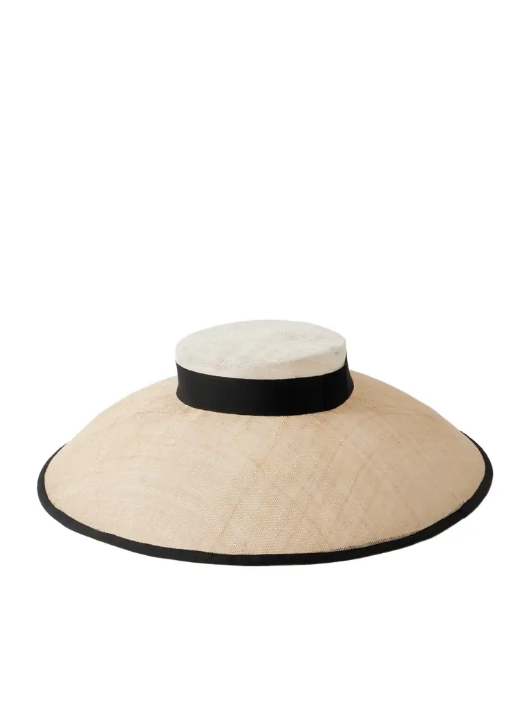 Gigi Burris Maris Grosgrain-trimmed Sinamay Sunhat