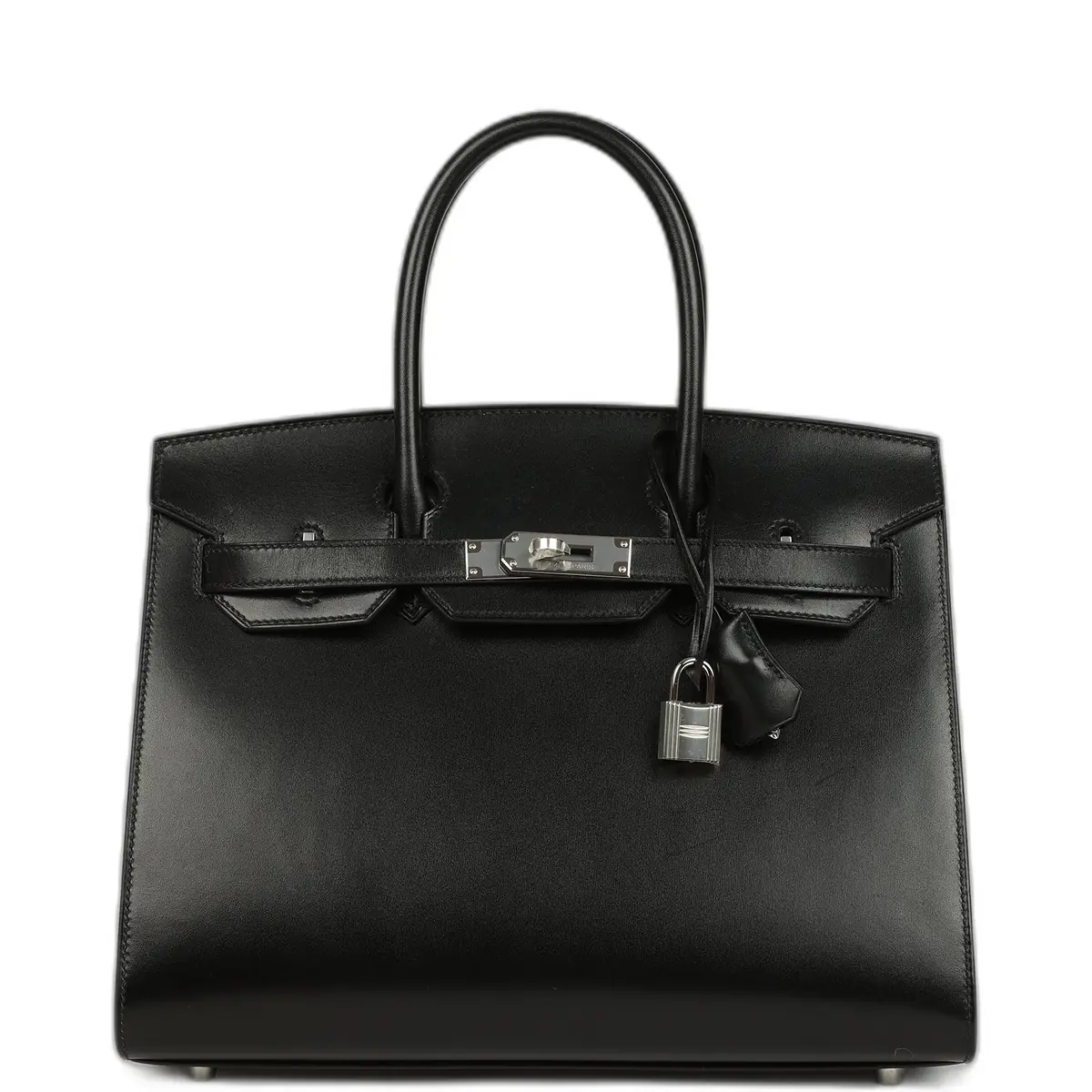 hermes Pre-owned Hermes Birkin Sellier 30 Black Box Palladium Hardware