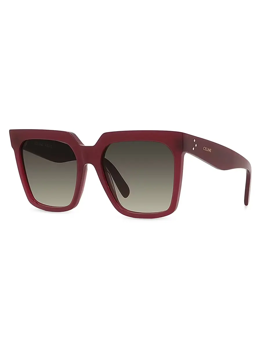 CELINE Women's 55MM Oversized Square Sunglasses - Shiny Bordeaux