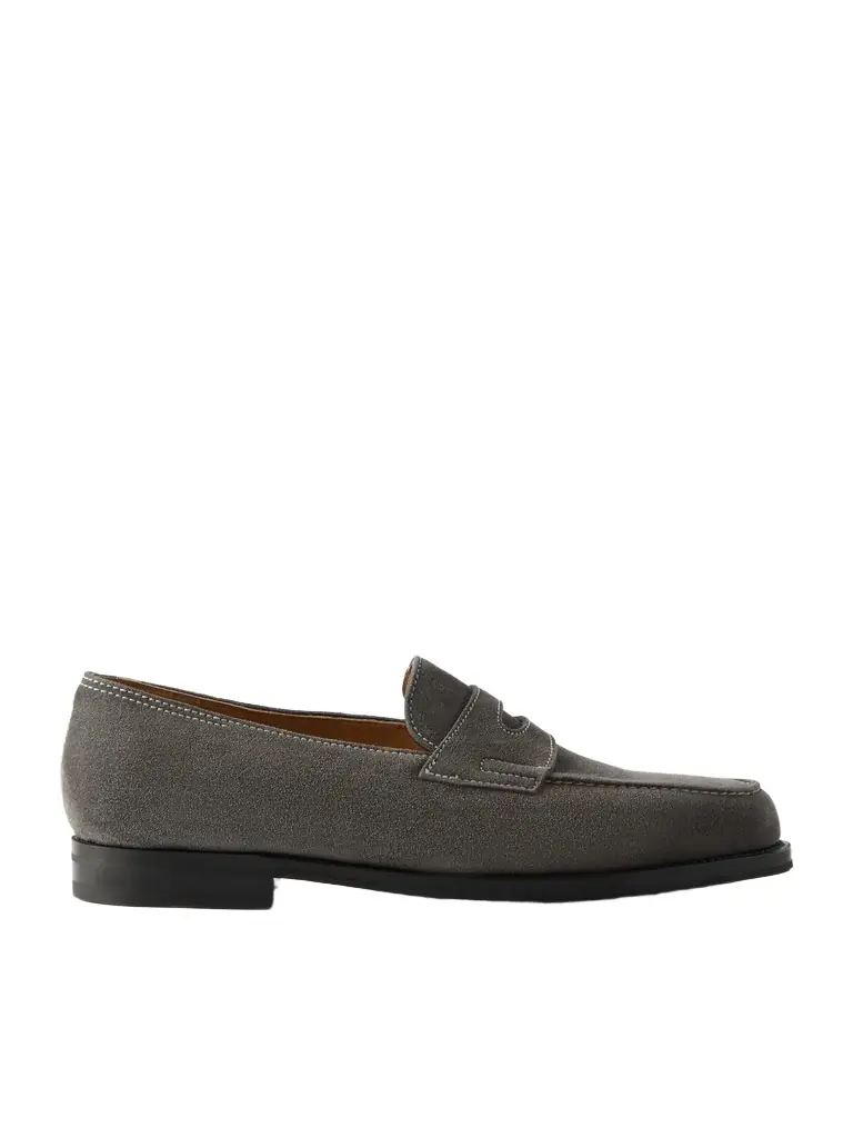 John Lobb Lopez Suede Penny Loafers - Men