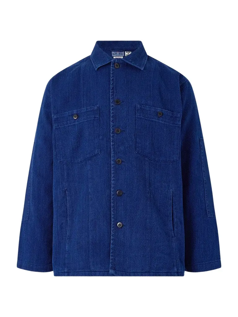 Blue Blue Japan Textured-Cotton Overshirt - Men