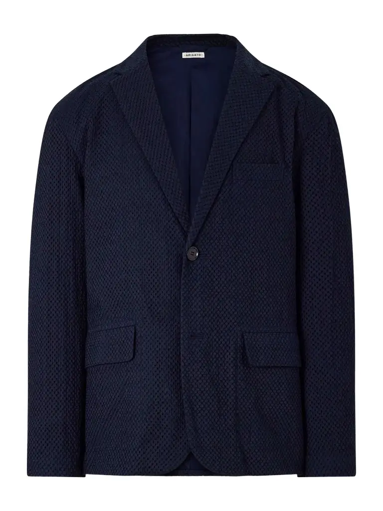Blue Blue Japan Textured Cotton Suit Jacket - Men
