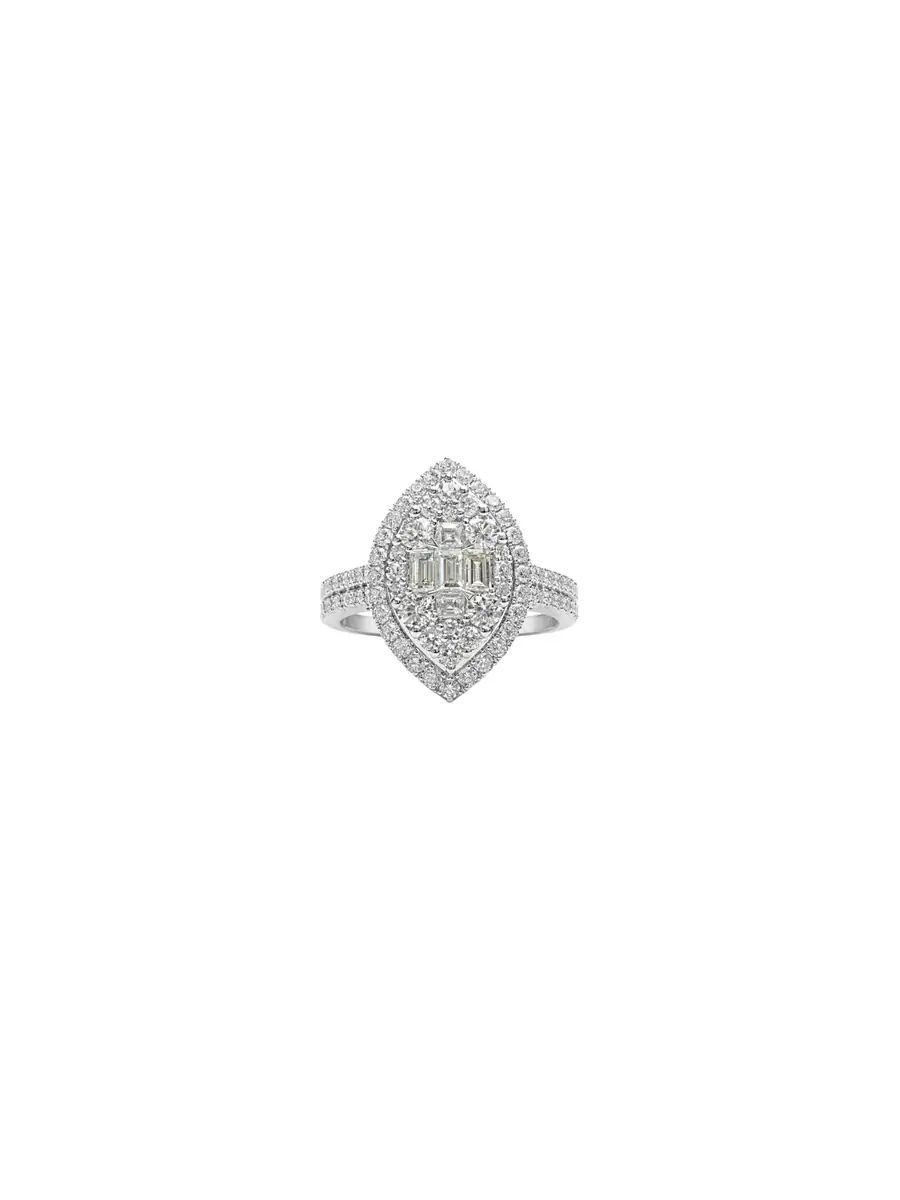 Wish Fine Jewelry 1.29ct Diamond 18K Gold Marquis Ring