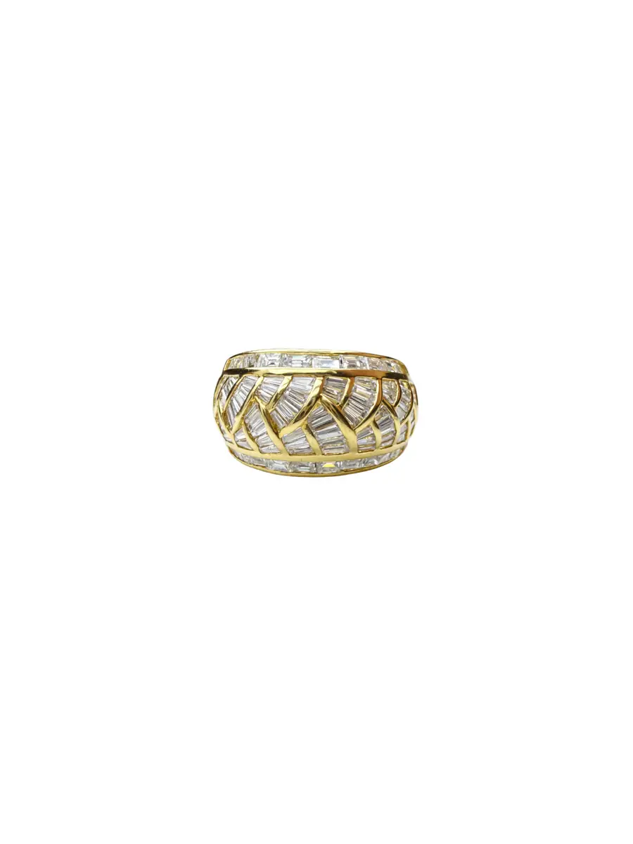 Wish Fine Jewelry 2.39ct Diamond 18K Gold Dome Pave Ring