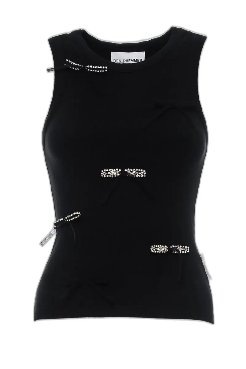 DES PHEMMES Classic Bow Tank Top
