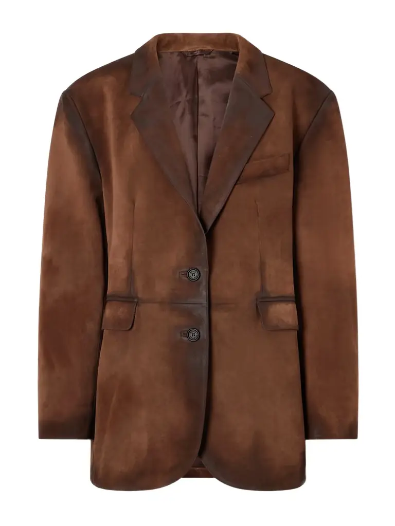 Acne Studios Distressed Suede Blazer