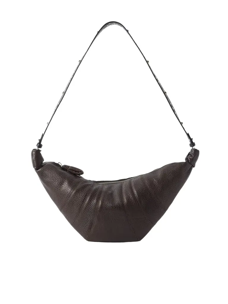 Lemaire Croissant Medium Studded Textured-leather Shoulder Bag