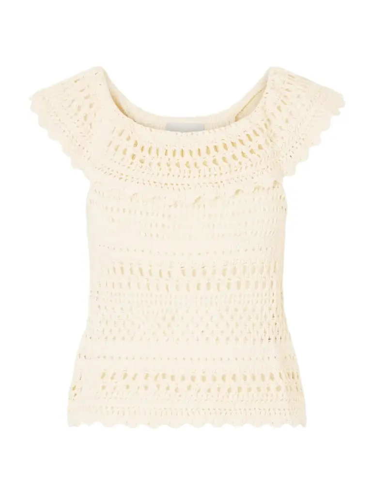 Marant Étoile Zaelle Crocheted Cotton-blend Top