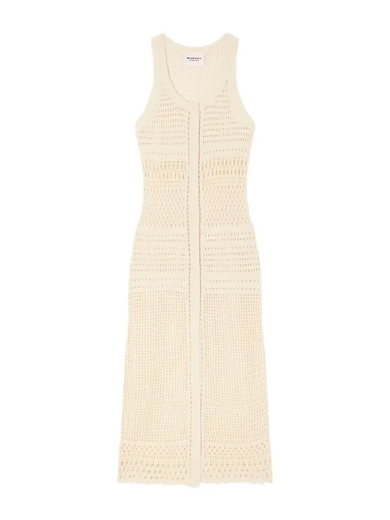 Marant Étoile Zaro Open-knit Cotton-blend Maxi Dress