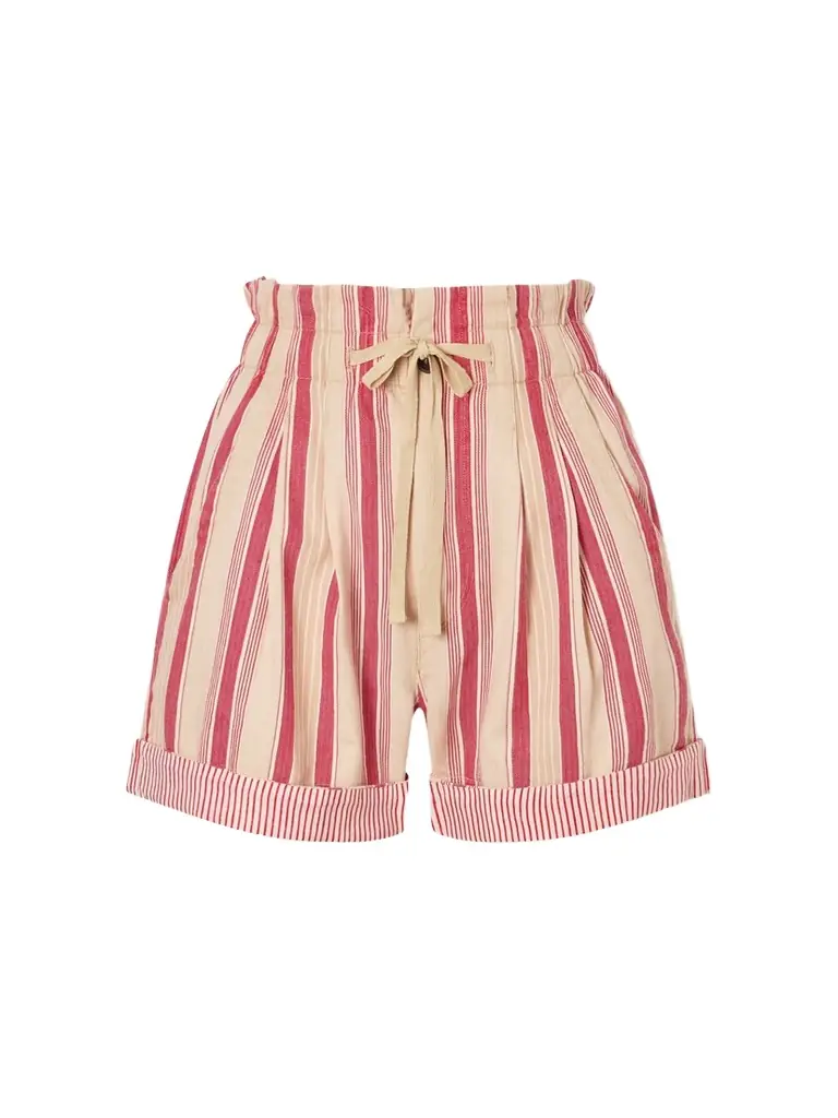 Marant Étoile Nirma Pleated Cotton-twill Shorts