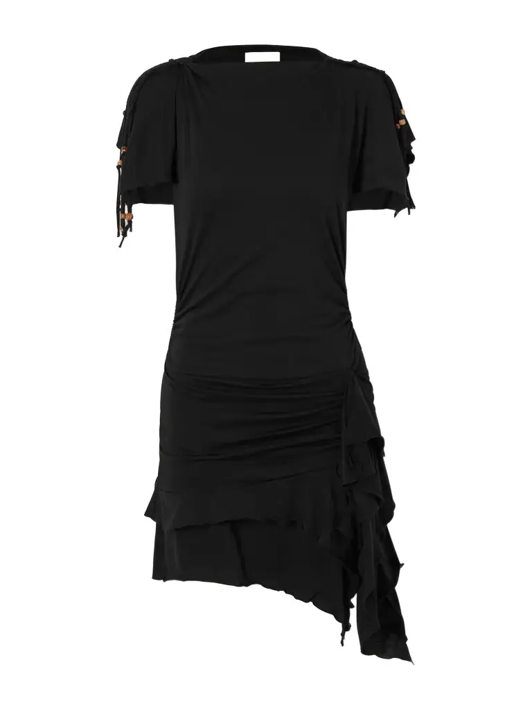 Isabel Marant Janick Draped Cotton-jersey Mini Dress