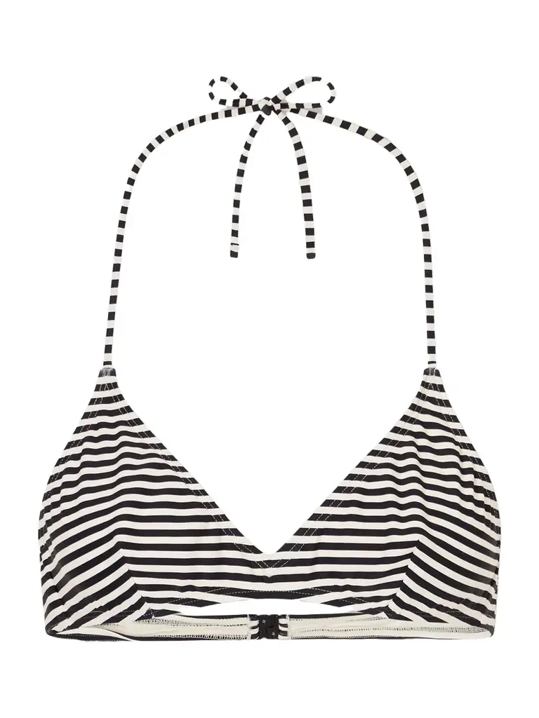 Nili Lotan Striped Triangle Bikini Top